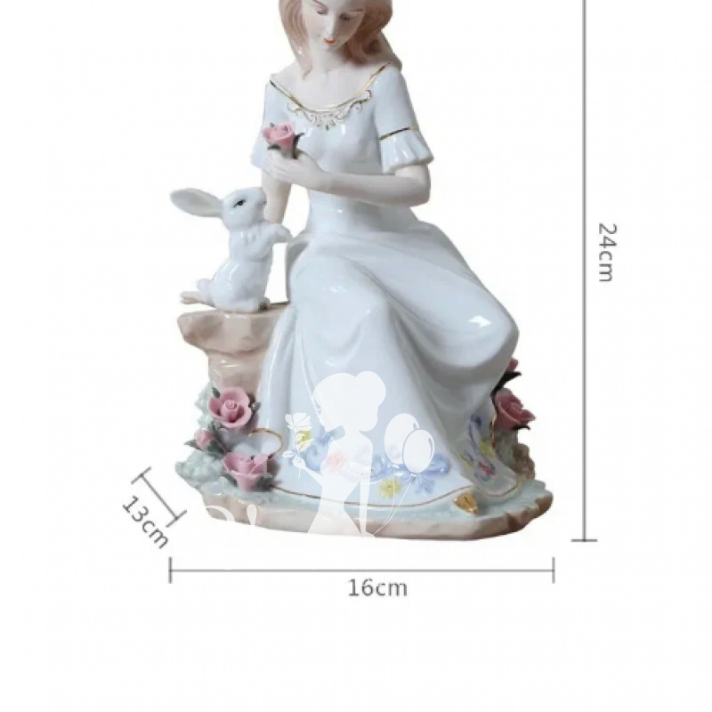Сувенир керамика &laquo; Девушка с кроликом&raquo; 4