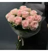 Букет из 15 эквадорских роз Пинк Мондиаль в упаковке