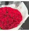 Букет из 51 красной кенийской розы без упаковки