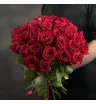 Букет из 51 красной кенийской розы без упаковки