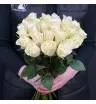 25 белых роз Кения в букете