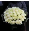 51 белая роза Эквадор в букете