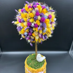 Композиция из сухоцветов с птичкой «Тёплая зима» от интернет-магазина «Игнолия» в Люберцах