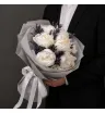 букет из 9 белых пионов и лаванды