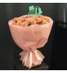 школьники с букетами из кустовых роз на 1 сентября