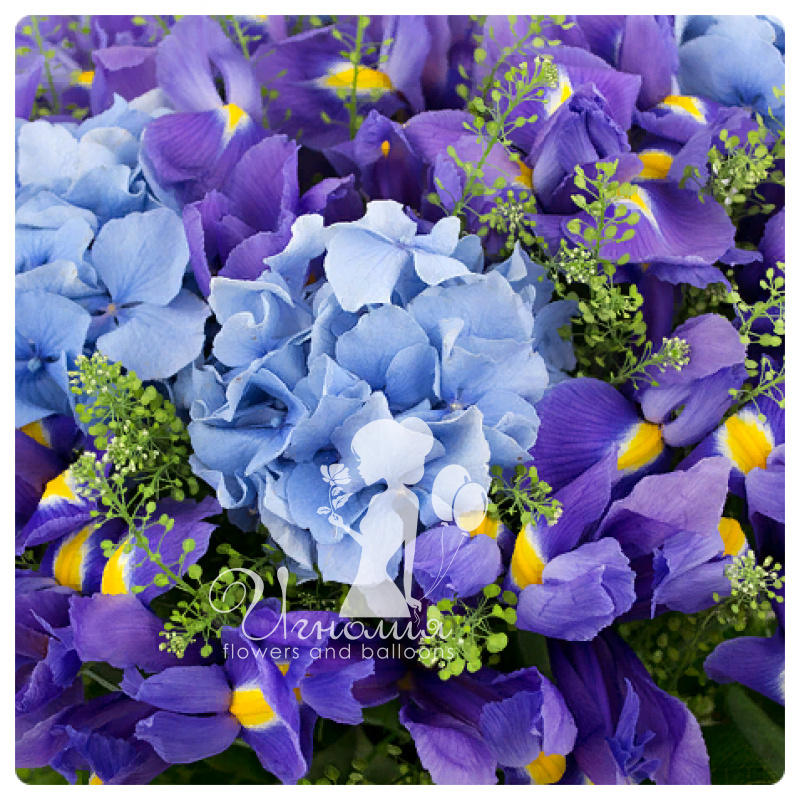 Аквамариновый букет «Цвет настроения синий!» 3