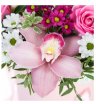 Орхидеи и розы в шляпной коробке &laquo;Мадмуазель&raquo; 2