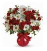 Сборный букет из роз и хризантем &laquo;Красота любви&raquo;