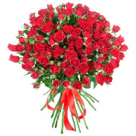 Букет кустовых роз «Вдохновение» от интернет-магазина «Игнолия» в Люберцах